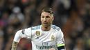 1. Sergio Ramos - Ramos tunjukan kemampuan maksimal di jantung pertahanan Real Madrid dibawah asuhan Jose Mourinho. Namun hubungan mereka memburuk di musim terakhir Jose Mourinho menjabat. (AFP/Gabriel Bouys)