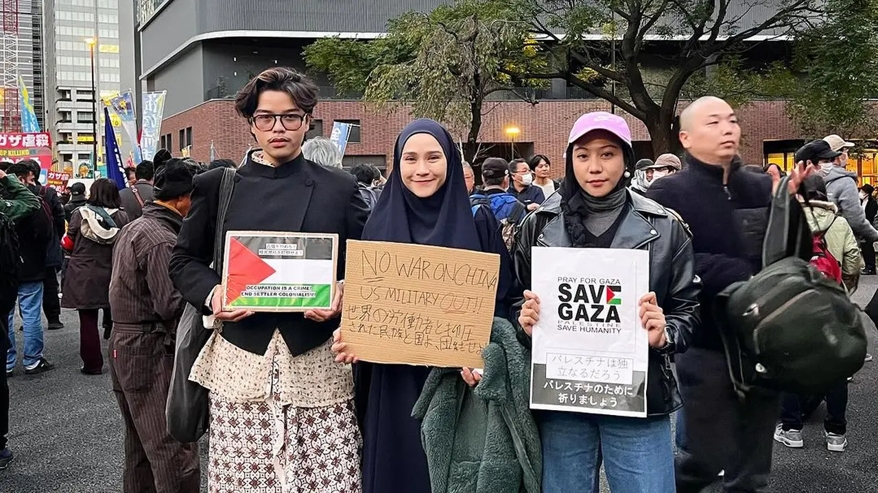Zaskia Adya Mecca ikut aksi bela Palestina (Instagram/zaskiaadyamecca)