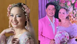 Joanna Alexandra Tampil Romantis di Hari Pernikahan, Kenakan Gaun Pink Rancangan Dua Desainer Lokal