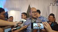Ketua Tim Kampanye Nasional (TKN) Prabowo Subianto-Gibran Rakabuming Raka, Rosan Roeslani mengungkapkan isi pembicaraan saat menyambangi Ketua Umum PDIP Megawati Soekarnoputri. (Winda Nelfira).
