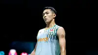 Tunggal putra Indonesia Jonatan Christie dikalahkan Toma Junior Popov dari Prancis pada babak pertama Malaysia Open 2025. Jojo kalah 8-21, 21-14, dan 24-26 di Axiata Arena, Rabu (8/1/2025). (foto: PP PBSI)