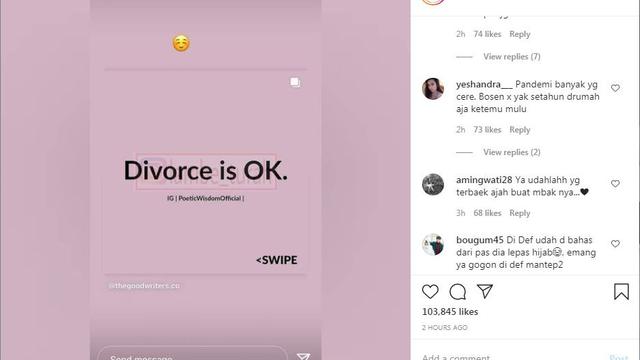 Rachel Vennya membicarakan perceraiaan