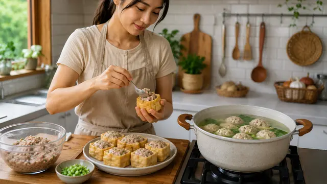 Membuat Bakso Tahu Kuah