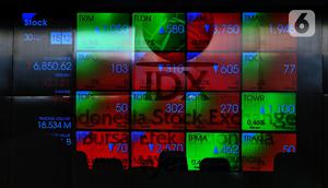 Layar yang menampilkan Indeks Harga Saham Gabungan (IHSG) saat acara Penutupan Perdagangan Bursa Efek Indonesia Tahun 2022 di Jakarta, Jumat (30/12/2022). PT Bursa Efek Indonesia (BEI) mencatat ada 59 perusahaan yang melakukan Initial Public Offering (IPO) atau pencatatan saham sepanjang 2022. Pada penutupan perdagangan akhir tahun, Indeks Harga Saham Gabungan (IHSG) ditutup lesu 0,14% atau 9,46 poin menjadi 6.850,62. (Liputan6.com/Angga Yuniar)