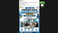 Cek Fakta: Tidak Benar Tautan Pendaftaran Lowongan Kerja PLN 2026