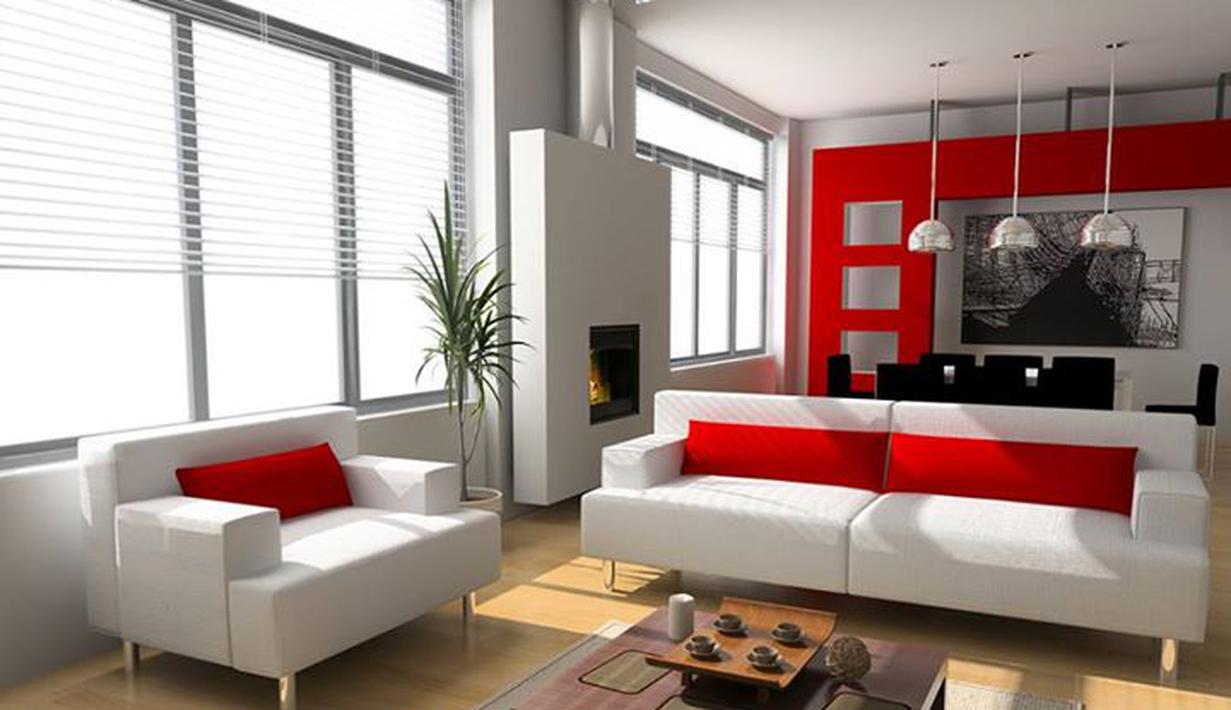 Percantik Rumah Anda Dengan Sentuhan Warna Putih dan Merah 