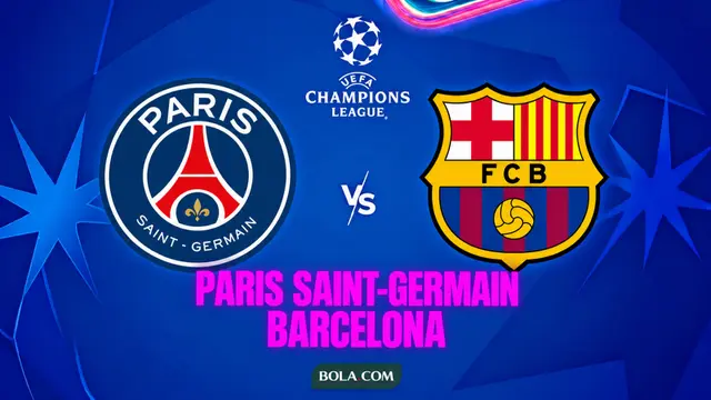 Ilustrasi Paris Saint-Germain (PSG) Vs Barcelona