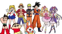 Karakter anime-manga Naruto, One Piece, Dragon Ball, Sailor Moon, Shin-Chan, dll. (onepiecepodcast.com)