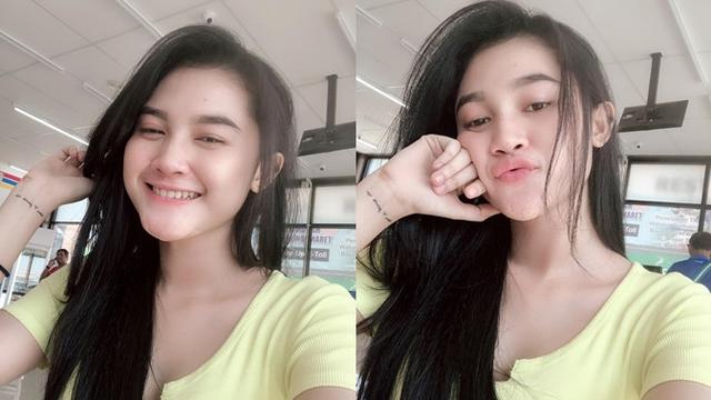 Gadis asal Sidoarjo ini kerap memakai makeup yang tipis, ia terlihat cantik dan memesona.