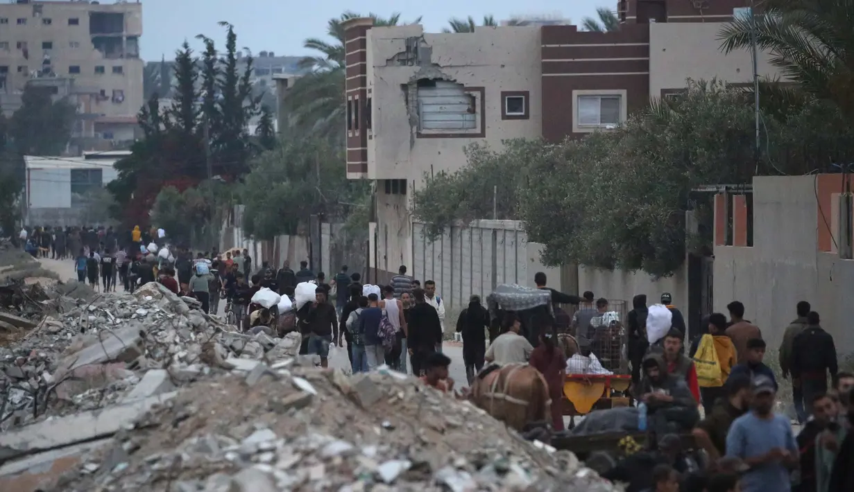 Selain itu, pemerintah di Jalur Gaza juga menekankan komitmen untuk melindungi bantuan dari pencurian, kekacauan, atau penyimpangan, serta menjamin penyaluran sesuai protokol Perserikatan Bangsa Bangsa (PBB). (Eyad BABA/AFP)