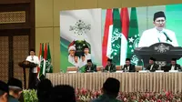 Ketua Sidang Komisi Waqi'iyah, Muhammad Cholil Nafis, di Hotel Sultan, Jakarta, Kamis (6/2/2025). (Merdeka.com/Nur Habibie)