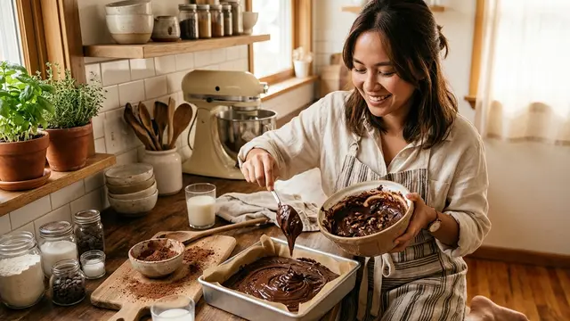 Brownies coklat lumer takaran sendok, Gemini AI
