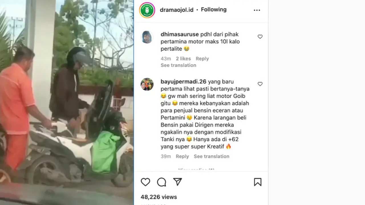 Kecurangan salah seorang saat mengisi bensin