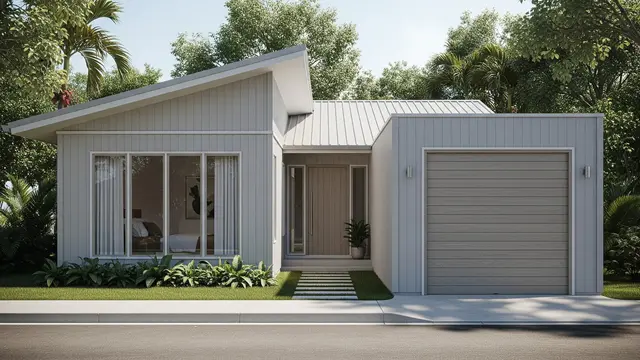 Gambar Desain Rumah dan Garasi (Image by Gemini AI)