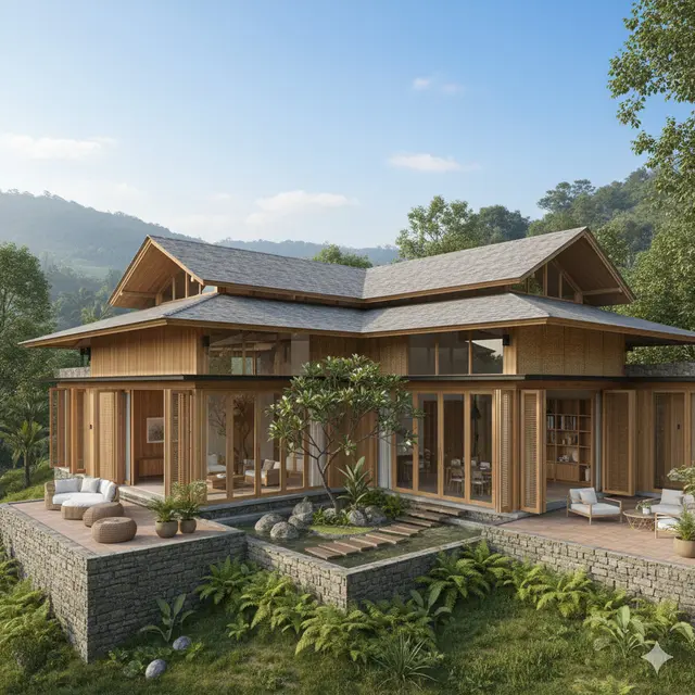 7 Model Rumah Tropis di Area Perbukitan dengan Ventilasi Alami yang Bikin Adem Sepanjang Hari, Nyaman dan Hemat Energi