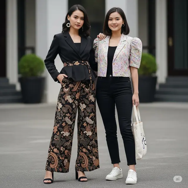Kombinasi Jas dan Batik. Foto: Gemini