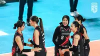 Red Sparks mengalahkan Pink Spiders 3-2 (21-25, 34-36, 25-22, 25-19, 15-11) pada game 3 final Liga Voli Korea 2024/2025, Jumat (4/4). Megawati Hangestri dan kolega masih tertinggal 1-2 dari Pink Spiders. (foto: instagram @red__sparks)