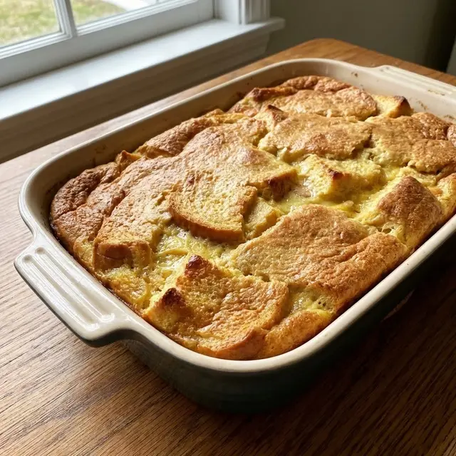 Puding Roti Telur Klasik Panggang (Gemini AI)