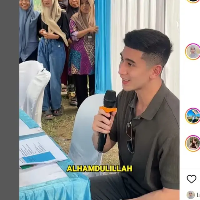 Temui Para Pendukiungnya Saat Pemilu di Jawa Barat, Verrell Bramasta Siap Bangun PAUD Bagi Anak-Anak Kurang Mampu.  foto: Instagram @bramastavrl
