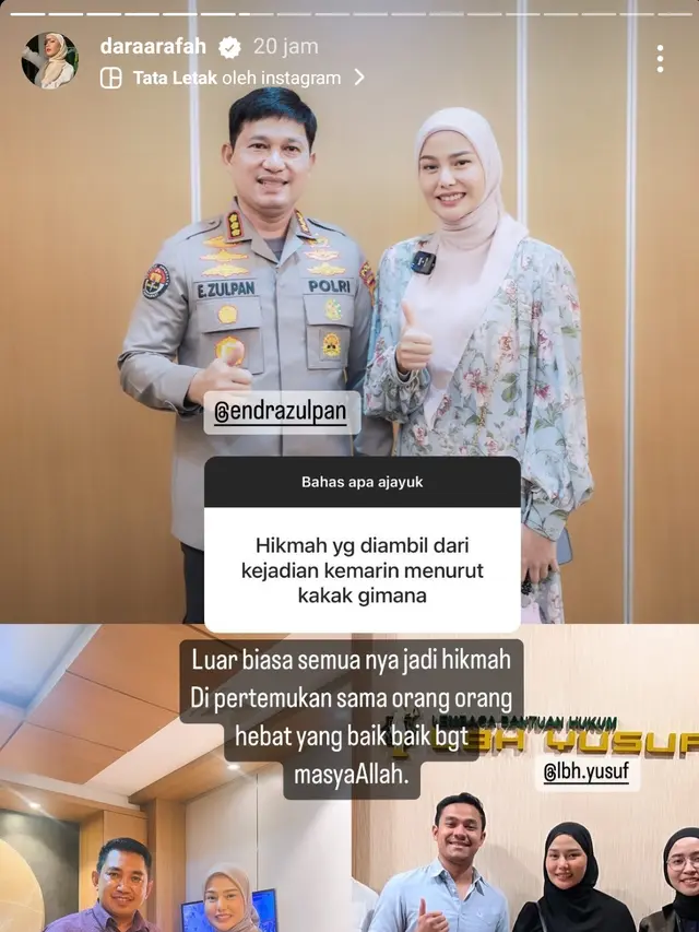 Mantan ART Dara Arafah Sudah Tertangkap, Bagaimana Nasib Uang Ratusan Juta yang Raib? (Instagram Dara Arafah)
