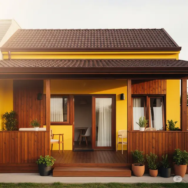 Ide Rumah Sederhana Warna Kuning dan Kombinasinya.