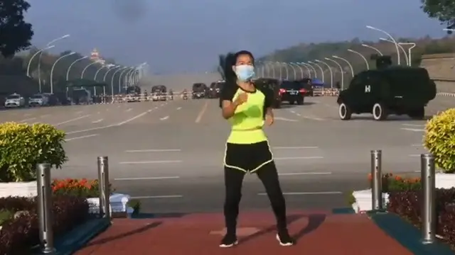Viral Perempuan Senam Aerobik saat Kudeta Myanmar, Pakai Lagu Indonesia