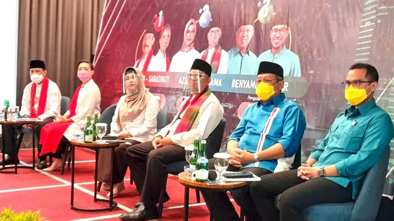 Pemaparan Visi-Misi Pasangan Calon Walikota dan Wakil Walikota Tangsel di Serpong, Rabu (14/10/2020).