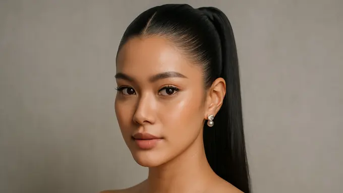 7 Model Rambut Ponytail Modern untuk Kondangan, Simpel tapi Elegan