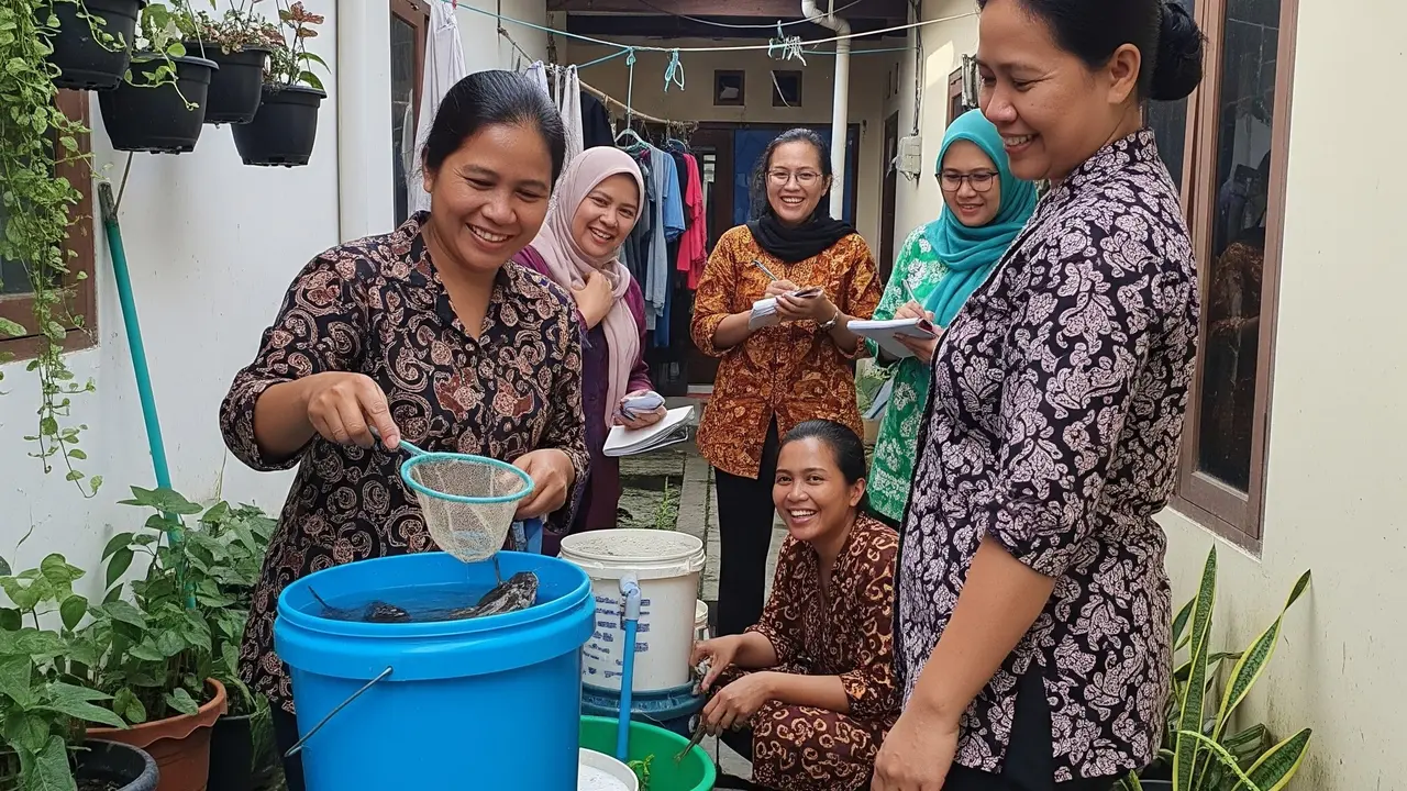 Ide Ternak Lele Sistem Ember untuk Ibu-ibu PKK yang Lahan Rumahnya Sempit