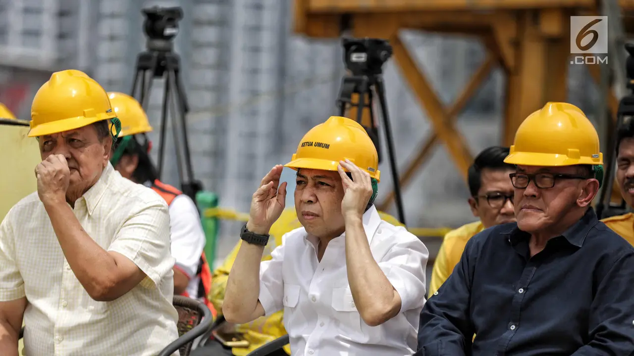 Setya Novanto Resmikan Pembangunan Atap Bangunan Gedung Golkar