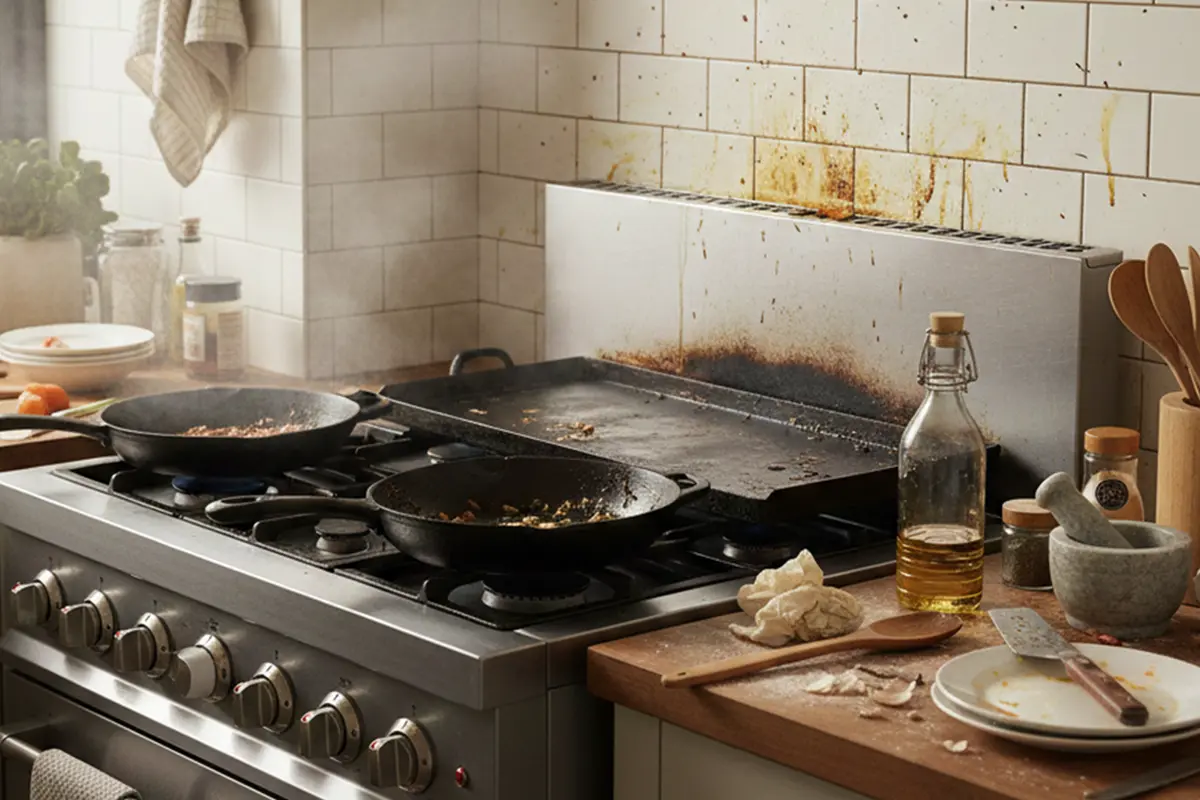 ilustrasi dapur kotor