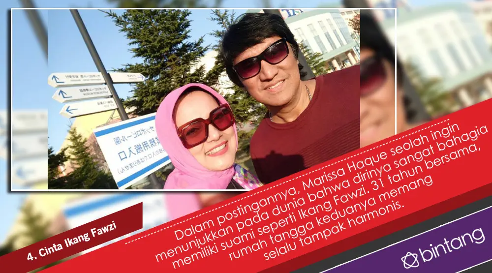 Marissa Haque, Kicauan Pedas dan Cinta Mati Ikang Fawzi . (Foto: Instagram/marissahaque, Desain: Nurman Abdul Hakim/Bintang.com)