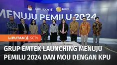 Grup Emtek menggelar launching program menuju Pemilu 2024 dan penandatanganan nota kesepahaman dengan KPU di SCTV Tower, Jakarta. Ketua KPU Hasyim Asy’ari menyatakan kerja sama dengan media penting sebab masyarakat perlu mendapatkan informasi yang ...