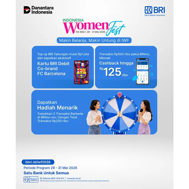 Promo Belanja hingga Beauty Treatment, Intip Keseruan Indonesia Women Fest 2026 Bersama BRI