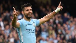 2. Sergio Aguero (Manchester City) - 6 Gol. (AFP/Oli Scarff)