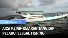 Aparat Polairud Polda Sulawesi Tengah menangkap 16 pelaku illegal fishing di perairan Pulau Tombaton, Kabupaten Banggai Laut, Sulawesi Tengah. Penangkapan para pelaku berlangsung menegangkan dan menyebabkan satu pelaku dan satu anggota polisi tertemb...