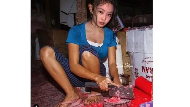 6 Editan Foto Blackpink Jualan di Pasar Ini Kelewat Unik, Kocak