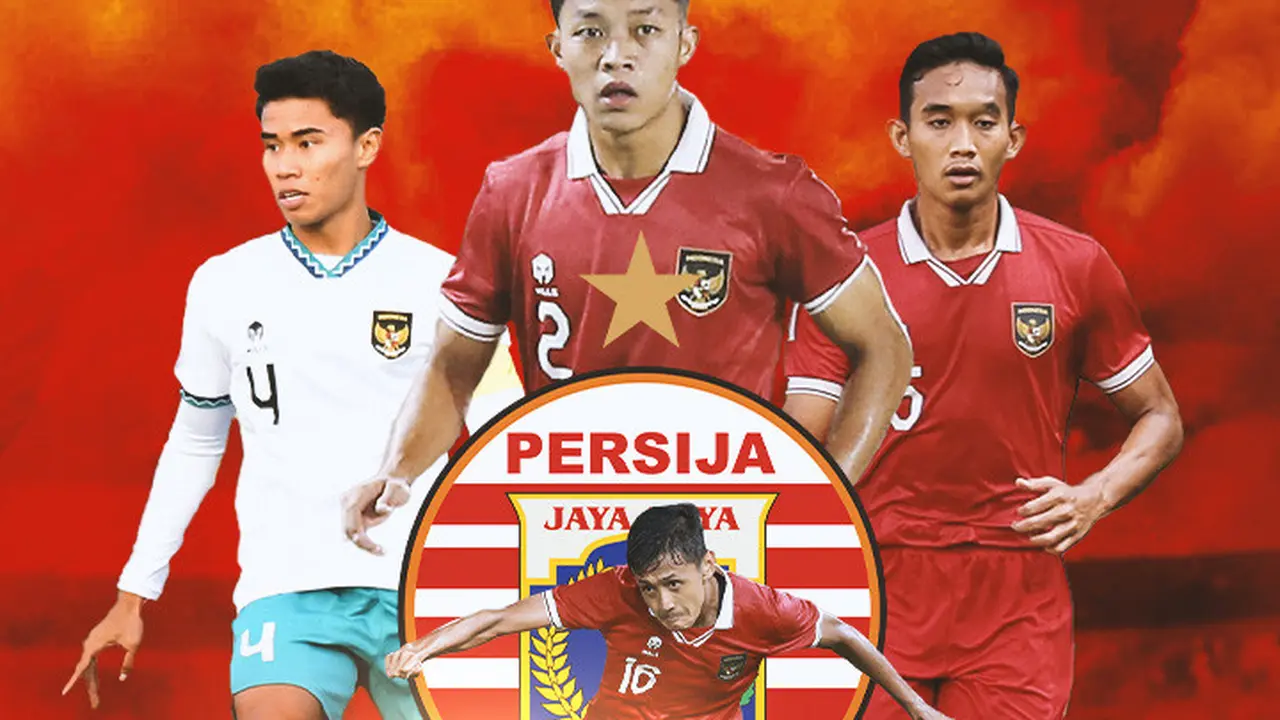 Ilustrasi - Timnas Indonesia U-23 dan logo Persija Jakarta
