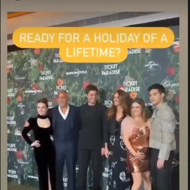 Maxime Bouttier hadiri gala premiere Ticket to Paradise di London (Foto: Instagram wanda_haraa)