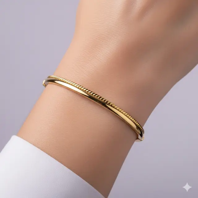 Gelang Emas Model Bangle Polos Elegan. Gemini