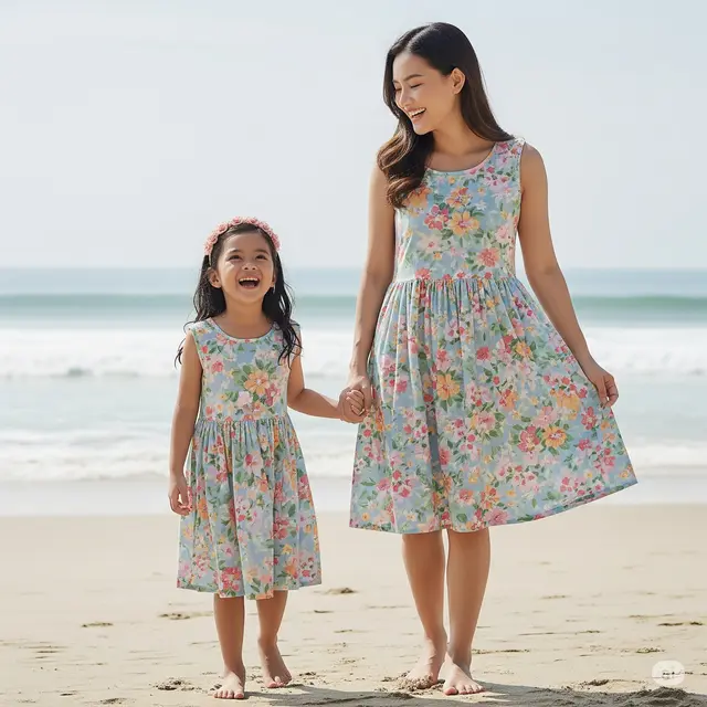 6 Inspirasi Outfit ke Pantai Ibu dan Anak Perempuan yang Stylish dan Nyaman