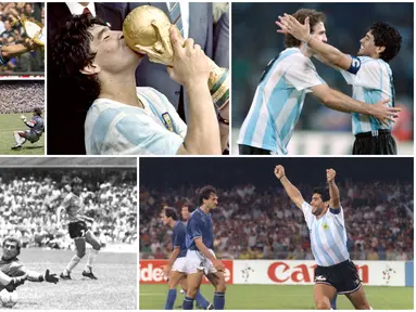 Penampilan Diego Maradona di lapangan selalu dinantikan dan mampu membuat decak kagum para pecinta sepak bola di seluruh penjuru dunia. Berikut potret aksi-aksi sang legenda saat membela timnas Argentina.