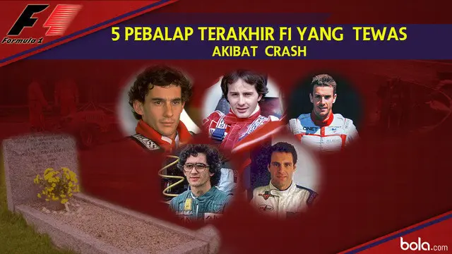 Video data pebalap F1 yang meninggal kecelakaan di lintasan, salah satunya Jules Bianchi menabrak hingga tewas di GP Jepang pada tahun 2014.