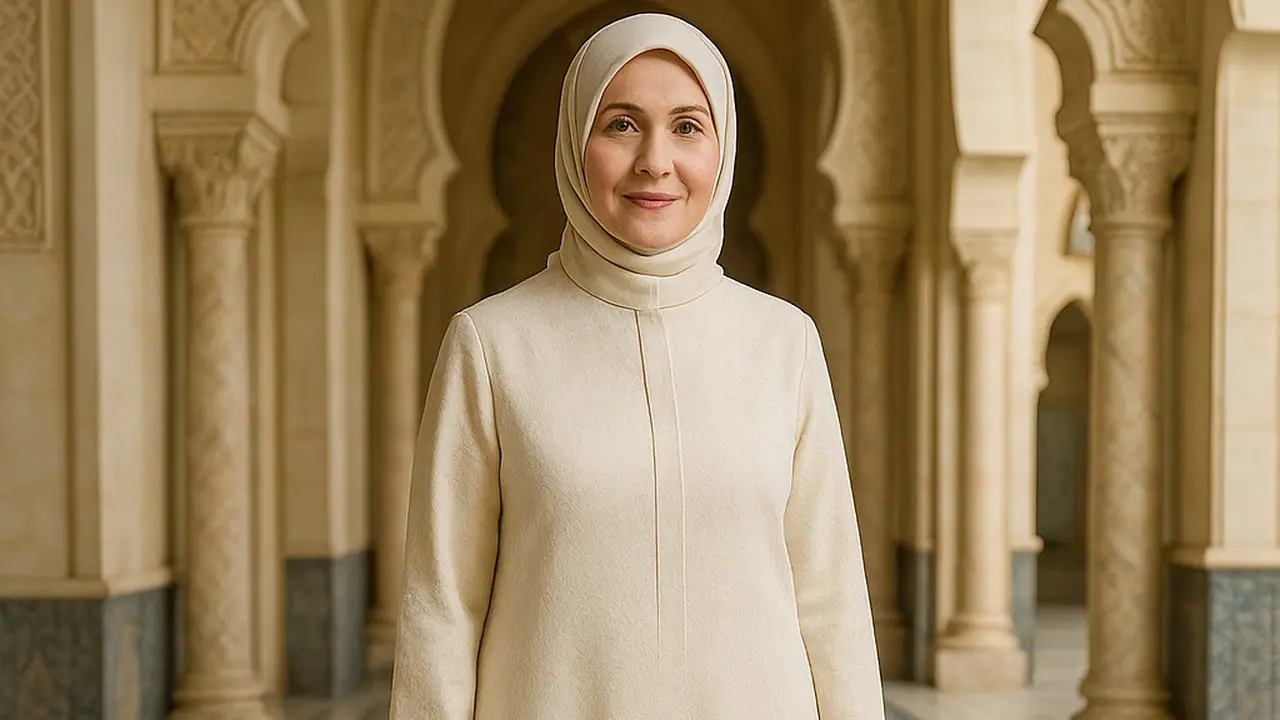 Gamis Embos untuk Kondangan Ibu-Ibu Usia 50 Tahunan