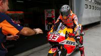 Pebalap Spanyol, Marc Marquez, mengakui motor Yamaha jauh lebih kencang dibandingkan Honda.