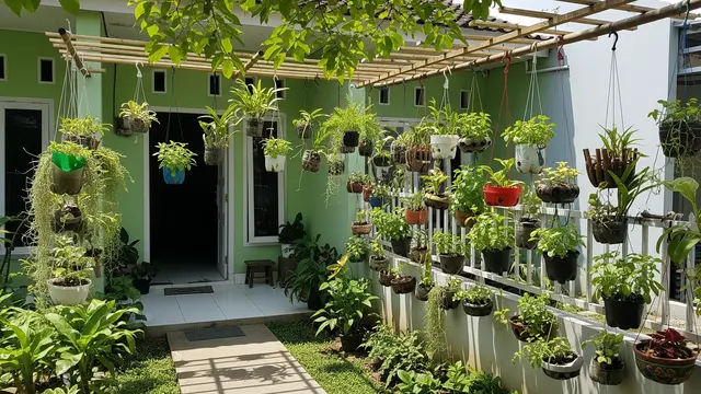 Inspirasi Kebun Rumah Sambut Tahun Baru 2026 yang Lebih Hijau Model Gantung