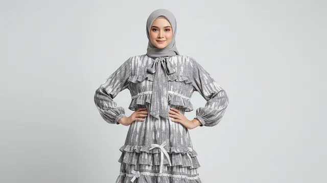 Model Gamis Ruffle Tren 2026. AI