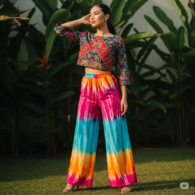 Model Batik Wanita Palazzo. Foto: Gemini