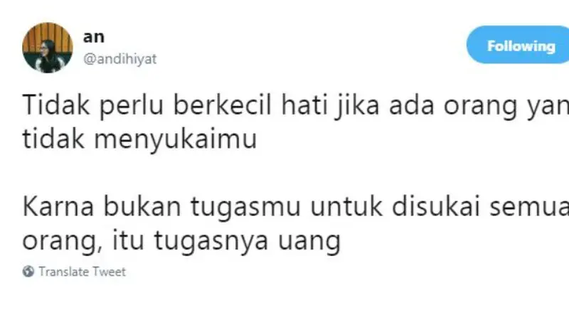 8 Cuitan 'Tidak Perlu Berkecil Hati' Ini Bikin Nyengir dan Mikir