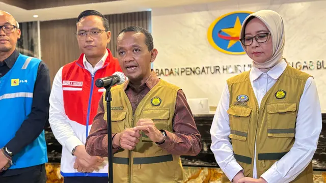Menteri Energi dan Sumber Daya Mineral (ESDM), Bahlil Lahadalia di kantor BPH Migas, Jakarta, Kamis, 19 Desember 2024. (Foto: Liputan6.com/Tira Santia)
